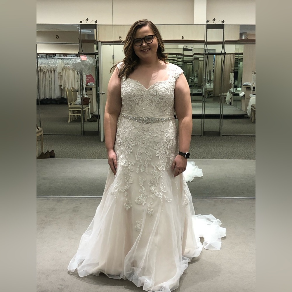 David’s Bridal Wedding Dress & Belt